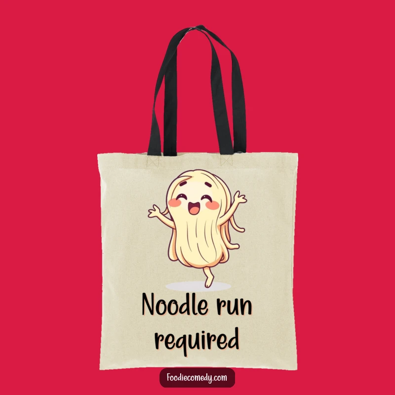 Funny Wiggling Noodle Tote Bag - Hilarious Dancing Food Cartoon Accessory